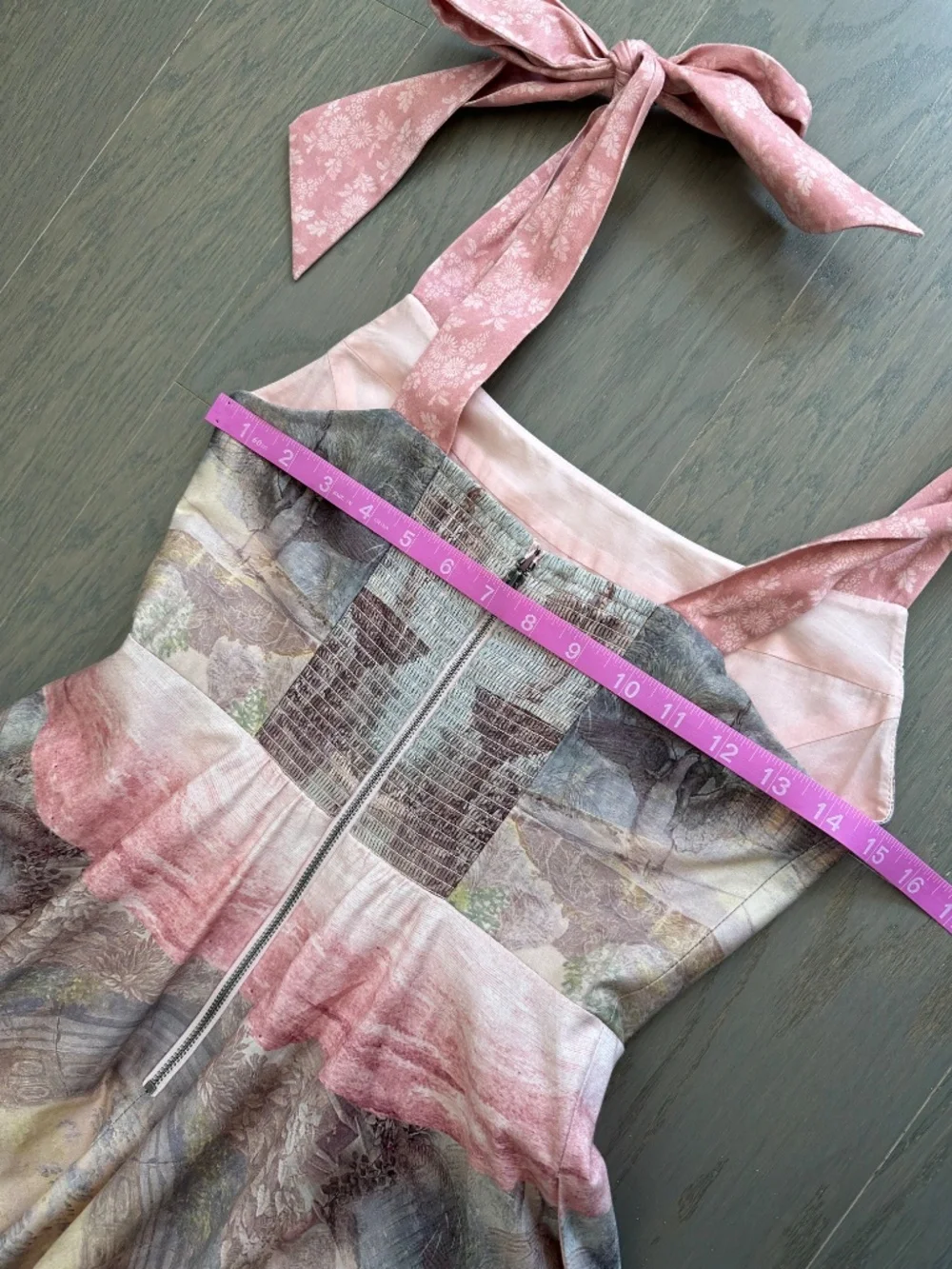 Alice + Olivia Rosalee Versailles Corset Pink Tie Maxi Dress Bustier - Size 2 - Picture 8 of 10